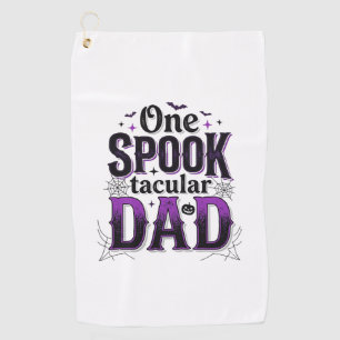 Spooktacular Dad Halloween Vintage Vector Design_1 Golf Towel