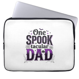 Spooktacular Dad Halloween Vintage Vector Design_1 Laptop Sleeve