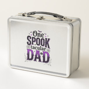 Spooktacular Dad Halloween Vintage Vector Design_1 Metal Lunch Box