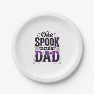 Spooktacular Dad Halloween Vintage Vector Design_1 Paper Plate