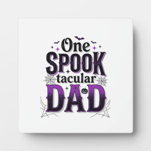Spooktacular Dad Halloween Vintage Vector Design_1 Plaque