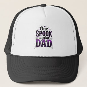 Spooktacular Dad Halloween Vintage Vector Design_1 Trucker Hat