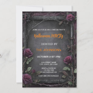 Spooktacular Dark Haunted House Halloween Party  I Invitation