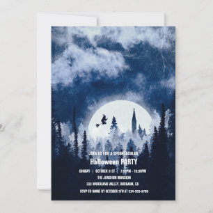 Spooktacular Dark Haunted House Halloween Party  I Invitation