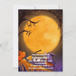 Spooktacular Dark Haunted House Halloween Party  I Invitation