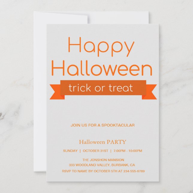 Spooktacular Dark Haunted House Halloween Party  I Invitation (Front)