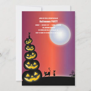 Spooktacular Dark Haunted House Halloween Party  I Invitation