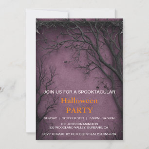 Spooktacular Dark Haunted House Halloween Party  I Invitation