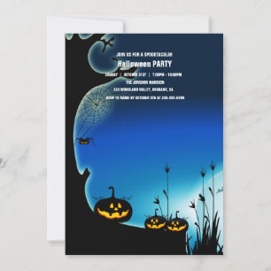 Spooktacular Dark Haunted House Halloween Party  I Invitation