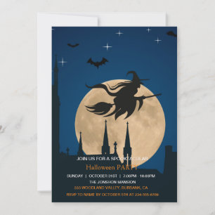 Spooktacular Dark Haunted House Halloween Party  I Invitation