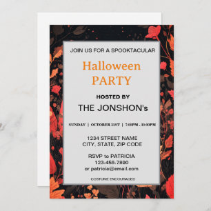 Spooktacular Dark Haunted House Halloween Party  I Invitation