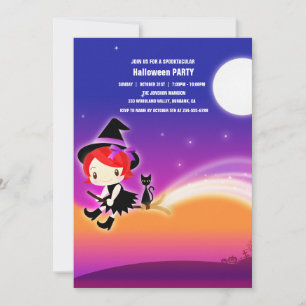 Spooktacular Dark Haunted House Halloween Party  I Invitation