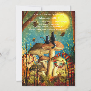 Spooktacular Dark Haunted House Halloween Party  I Invitation