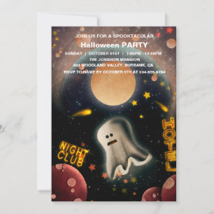 Spooktacular Dark Haunted House Halloween Party  I Invitation