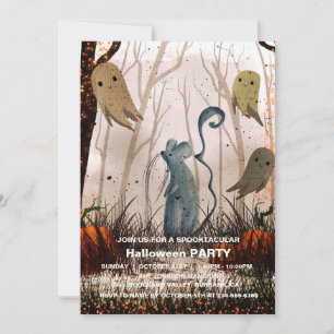 Spooktacular Dark Haunted House Halloween Party  I Invitation