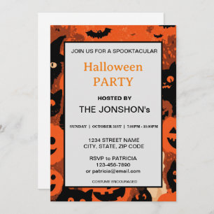 Spooktacular Dark Haunted House Halloween Party  I Invitation