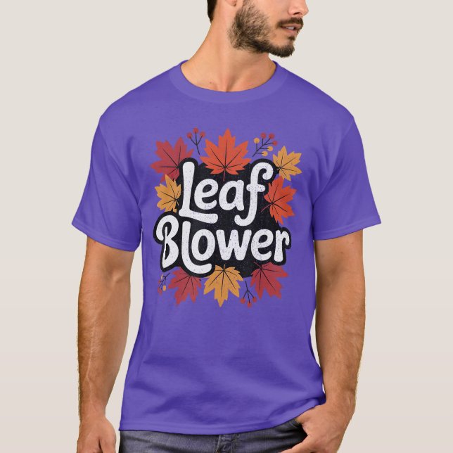Spooktacular Fall Leaf Blower Sucking Leaf Blowers T-Shirt (Front)