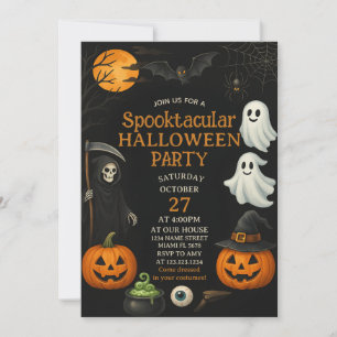 Spooktacular Fright Night Halloween Invitation