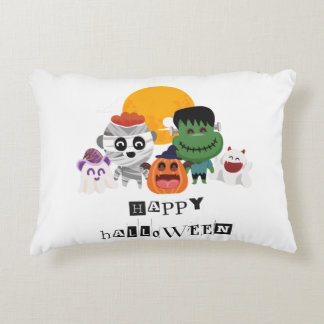 Spooktacular Fun with 'Happy Halloween' Kids Throw Decorative Cushion
