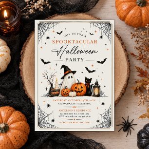 Spooktacular Ghost Halloween Party Invitation
