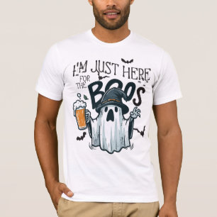 Spooktacular ghost with beers, Bats, Spiders T-Shirt