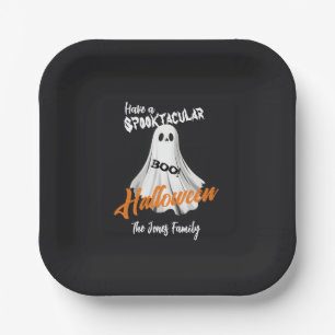 Spooktacular Ghostly Greeting Paper Plate