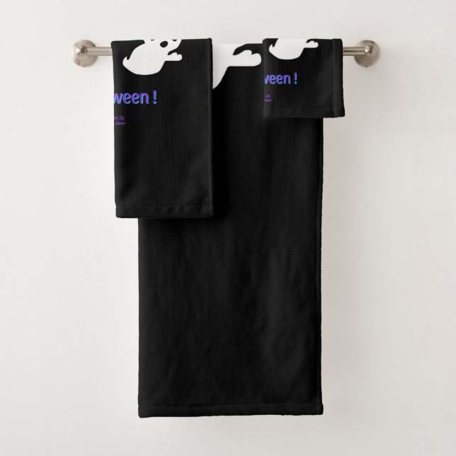 Spooktacular Ghosts Bathroom Towel Set (Insitu)