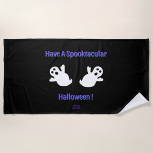 Spooktacular Ghosts Beach Towel