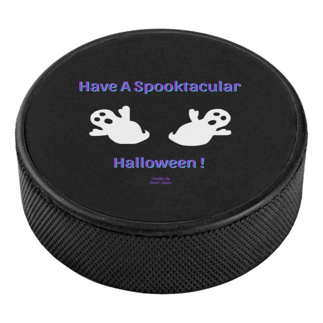 Spooktacular Ghosts Hockey Puck (3/4)