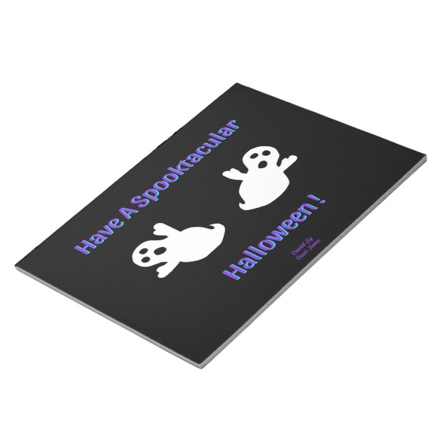Spooktacular Ghosts Notepad (27.9 cm x 21.6 cm) (Angled)