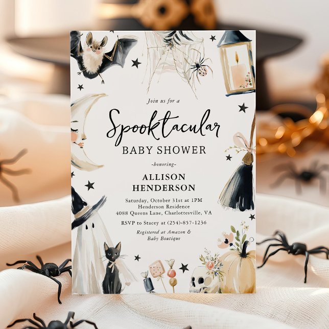 Spooktacular Halloween Baby Shower Invitation (Creator Uploaded)