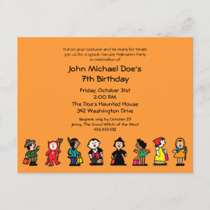 Spooktacular Halloween Birthday Costume Party Invitation