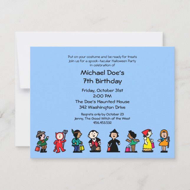 Spooktacular Halloween Birthday Costume Party Invitation (Front)