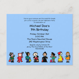 Spooktacular Halloween Birthday Costume Party Invitation