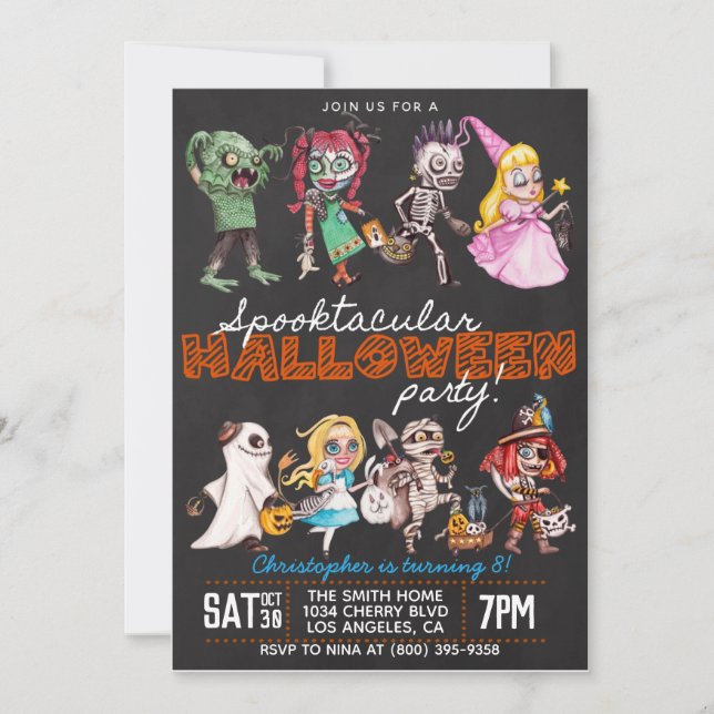 Spooktacular Halloween Birthday Invitation (Front)