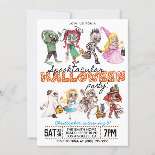 Spooktacular Halloween Birthday Invitation