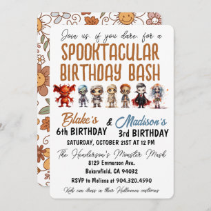 Spooktacular Halloween Birthday Invitation
