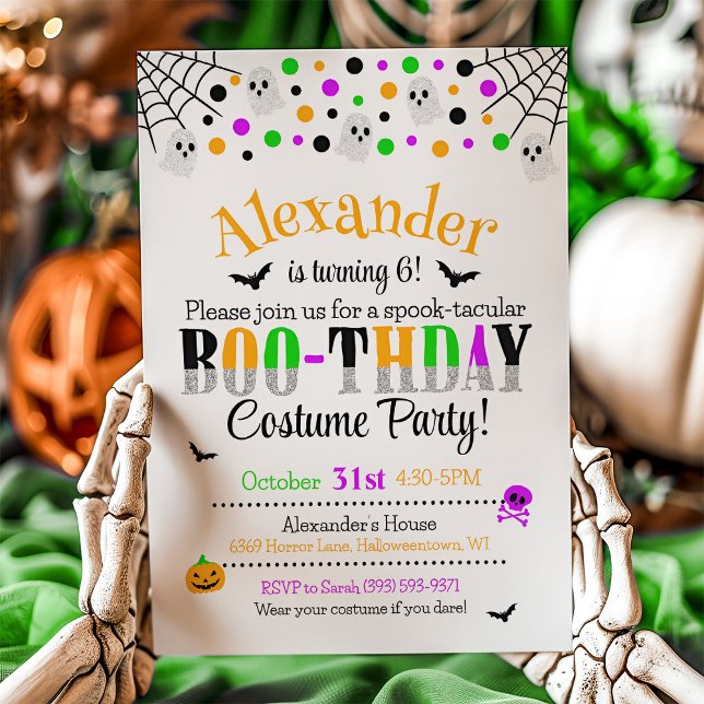 Spooktacular Halloween Birthday Invitation (Creator Uploaded)
