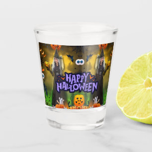 Spooktacular Halloween Birthday invitation Shot Glass