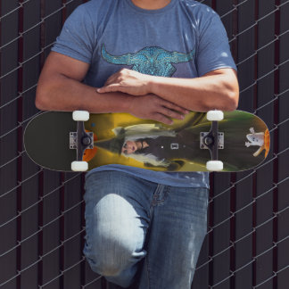 Spooktacular Halloween Birthday invitation Skateboard