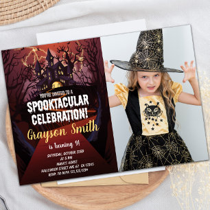 Spooktacular Halloween Birthday Invitations photo