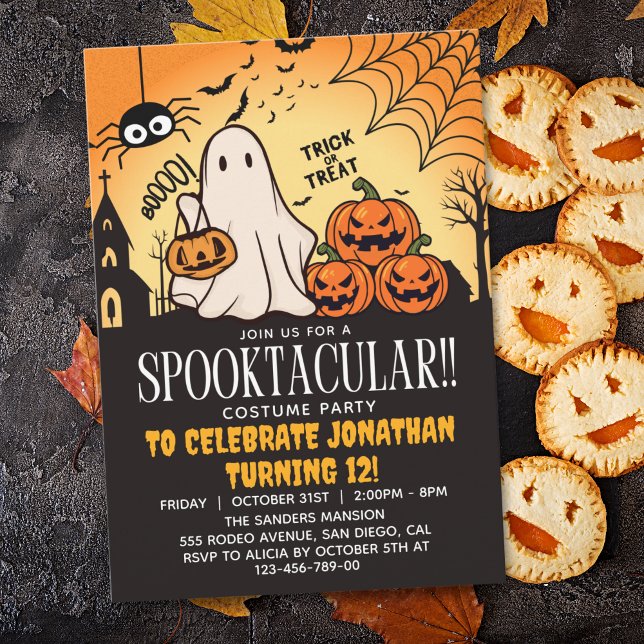 Spooktacular Halloween Birthday Kids Invitation (Creator Uploaded)