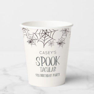 Spooktacular Halloween Birthday Party Spider Webs Paper Cups