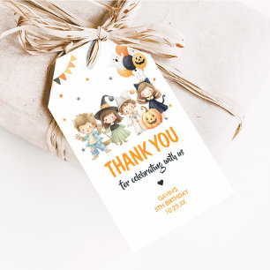 Spooktacular Halloween Costume Birthday Favour Tag
