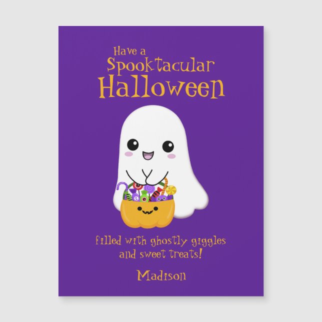 Spooktacular Halloween Cute Ghost Purple (Front)