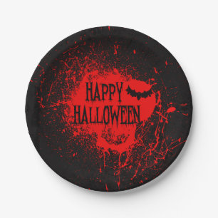 Spooktacular Halloween Horror Paper Plate