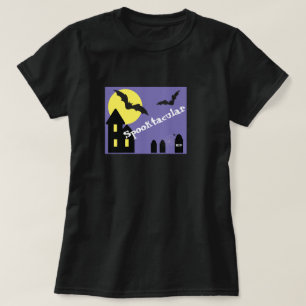 Spooktacular Halloween House with Bats T-Shirt