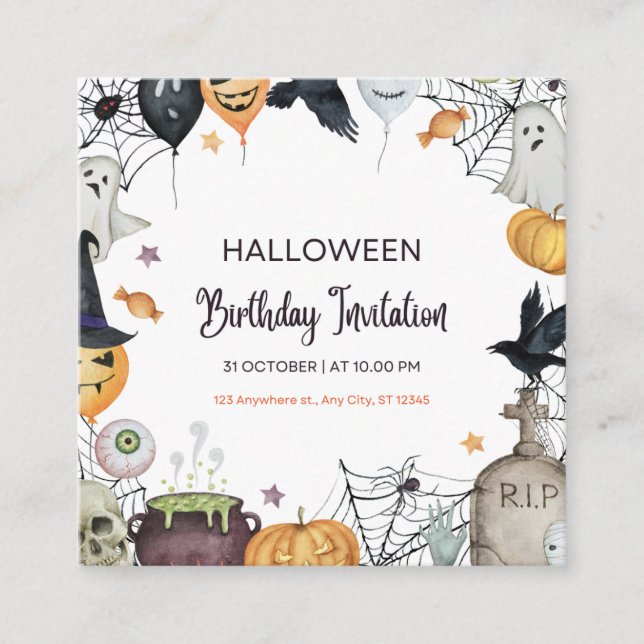 Spooktacular Halloween Invitation Card (Front)