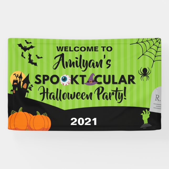 Spooktacular Halloween Party Banner (Horizontal)