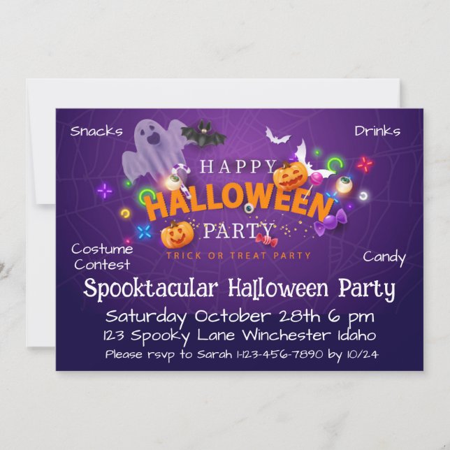  Spooktacular Halloween Party Invitation (Front)